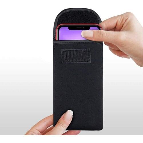 FSSOBOTLUN,For Xiaomi Black Shark 4 Pro/Mi 10S/Mi 11 Ultra/Mi 10 Ultra Black Elastic Soft Pouch Sleeve Phone Bag Case Cover