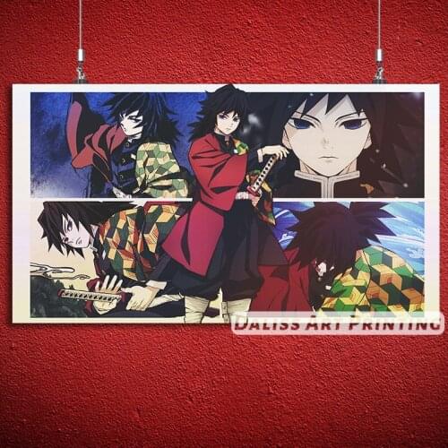 Canvas Anime Demon Slayer giyuu tomioka Pictures Home Decoration Paintings Poster HD Prints Wall Art Modular Living Room Framed