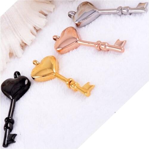 IJD8038 Ashes Holder Necklace Women,Wholesale Stainless Steel Heart Key Memorial Urn Cremation Pendant Keepsake Jewelry Charm