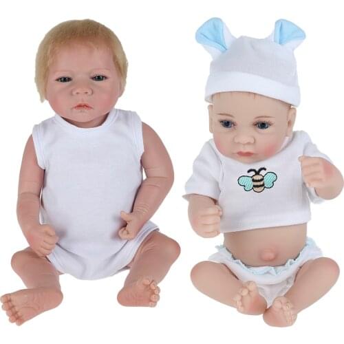 Cute Reborn Baby Newborn Reborn Doll Soft Full Body Silicone Doll Gift Toy for Children Christmas Surprise Doll