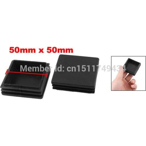 Best Promotion Wholesale Price 30 Pcs Plastic Square Blanking End Caps Tubing Tube Inserts 50mm x 50mm