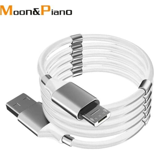 Magnetic Data Cable Type c Micro Interface 2.5A Quick Charge Magnet Charger Wire Fast Charging For Mobile Phone 1m 1.8m