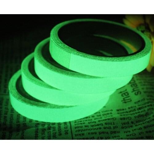 2021 New Neon Glow in the Dark Luminous Safety Tape High Bright Waterproof Removeble Photoluminescent Security Adhesive Sticker