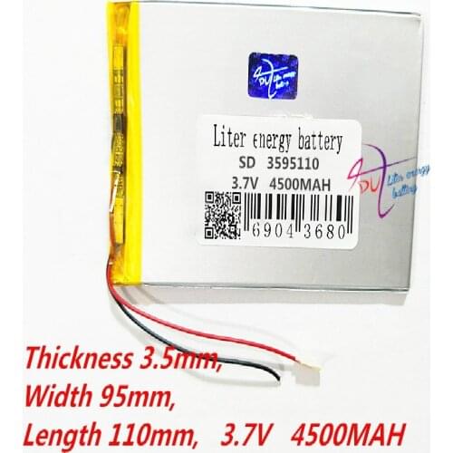 Polymer core tablet PC built-in battery 3595110 3.7V 4500mAh Rechargeable Li-ion Cell Rechargeable Li-ion Cell