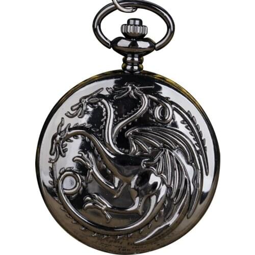 Hot Black Quartz Pocket Watch Game Theme Men Women Necklace Pendant Clock Women Men Gifts CF1259