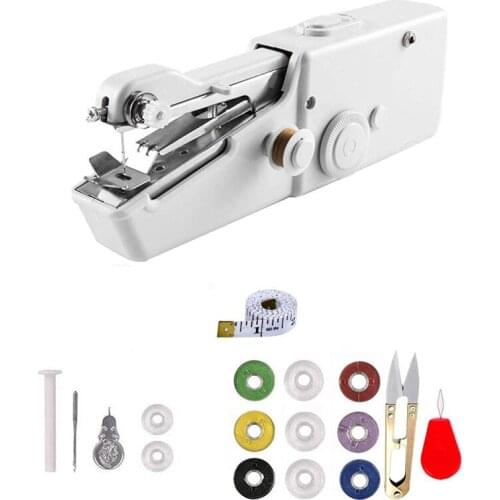 Handheld Sewing Machine - Portable Mini Electric Sewing Machine Small Cordless Handy Stitch Machine Kit