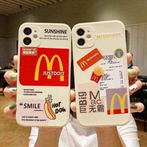 Cartoon pattern Straight edged soft shell for iPhone 11 11Pro 12 12Pro xsmax 12promax 7 8plus XR XS
