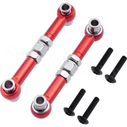 2Pcs Adjustable Front / Rear Aluminum Steering Turnbuckle Linkage Servo Link For HPI WR8 Flux 107905