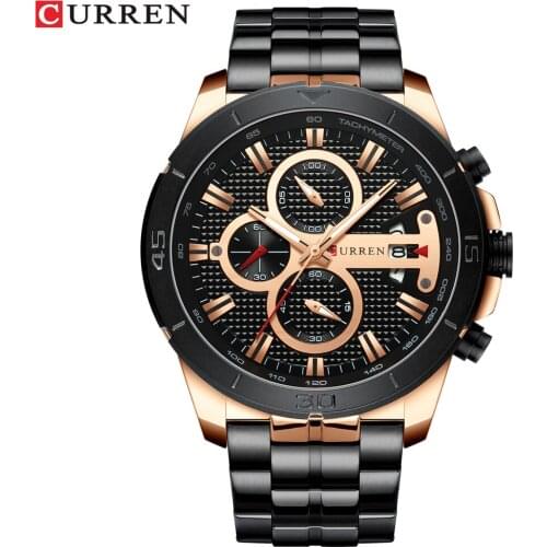 Relogio Masculino Luxury Brand CURREN New Men Quartz Watch Fashion Waterproof Multi-function Chronograph Watch Gifts for Men