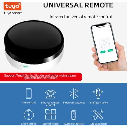 Tuya Smart Wifi-bluetooth Gateway Infrared+RF Remote Control Function Smart Home For Air Conditioner TV With Alexa Google Home