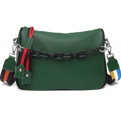 Womens Bag Genuine Leather Women Handbags Soft Cowhide Women Shoulder Bags Fashion Chain Tote bag Designer Female Messenger Bag