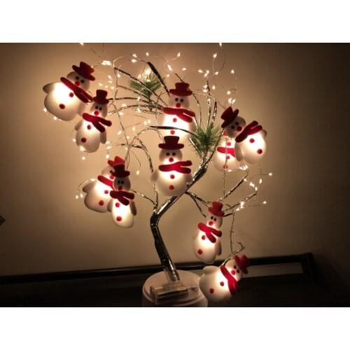 1.6m 10LED Snowman Christmas Tree LED Garland String Light Christmas Decoration For Home 2020 Christmas Ornaments Natal New Year