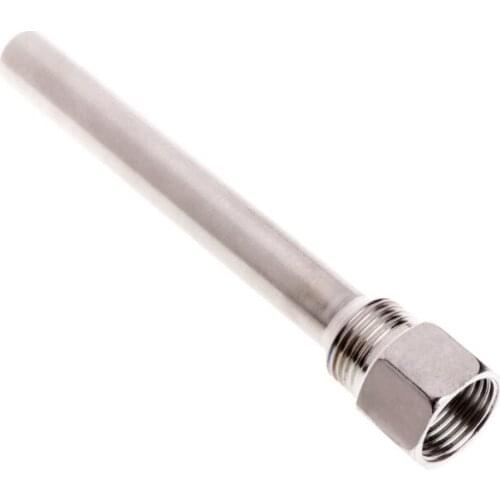 2021 New Stainless Steel Thermowell 1/2" NPT Threads 130mm Long For Temperature Sensors