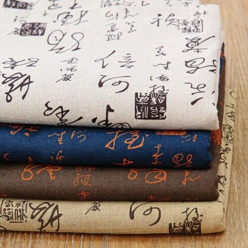 Printed Retro Upholstery Cotton And Linen Fabric By Meter DIY Handmade Textile Sewing Patchwork For Bags Dress Clothes