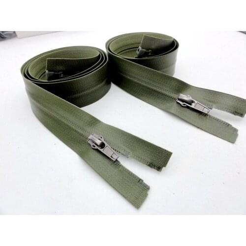 #5 waterproof zipper for sewing army green 75cm 100cm 2pcs/lot 20cm pocket zip outdoor clothing coat jacket bags zipper repair