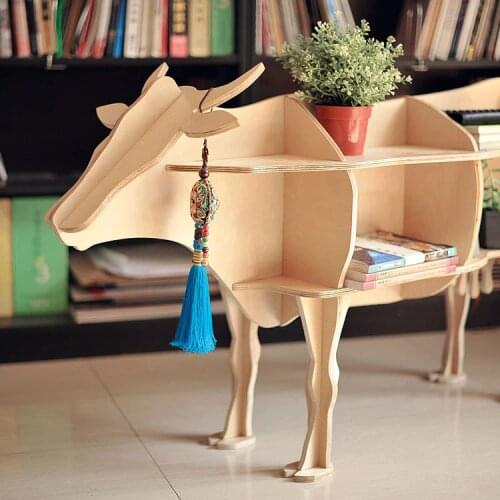 High-end 47" size cow style book shelf bookcase self-build puzzle furniture