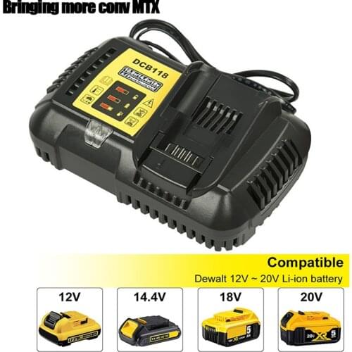 Free shipping Li-Ion Battery Charger 4.5A Max for Dewalt 10.8V 12V 14.4V 18V 20V DCB118 DCB105 DCB101 DCB200 Battery EU Plug