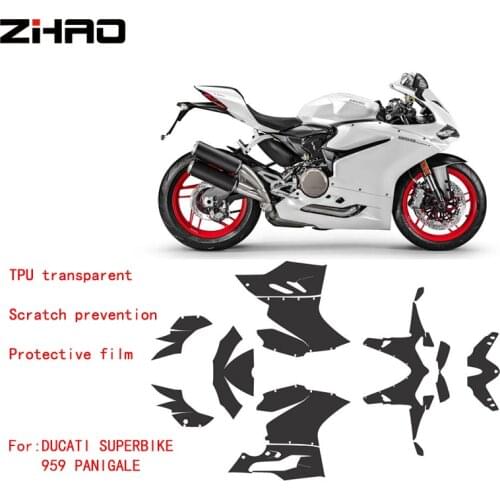 Motorcycle Tank Protector Sticker The whole car TPU transparent Protection Scratch Decal For DUCATI SUPERBIKE 959 PANIGALE 2016