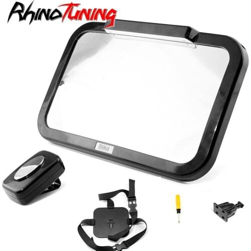 300mm Universal Baby Rearview Spherical Mirror Auto Rear Large Vision With Remote Control Observation Night Lighting Strap Type