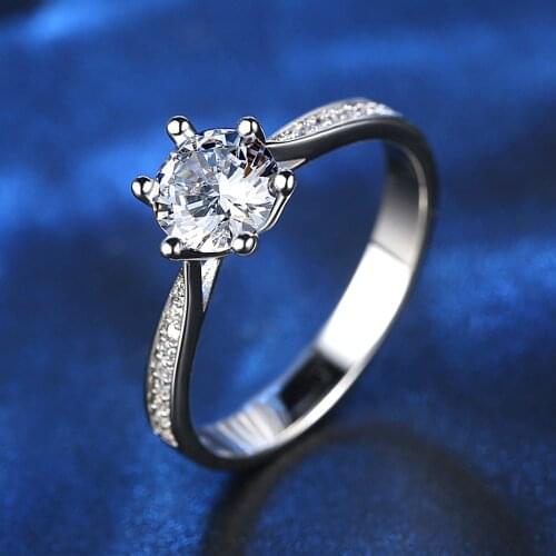Micro Paved Ring for Women Engagement Wedding Ring Band Charming Romantic Shiny Jewelry Prong Setting Zircon Ring