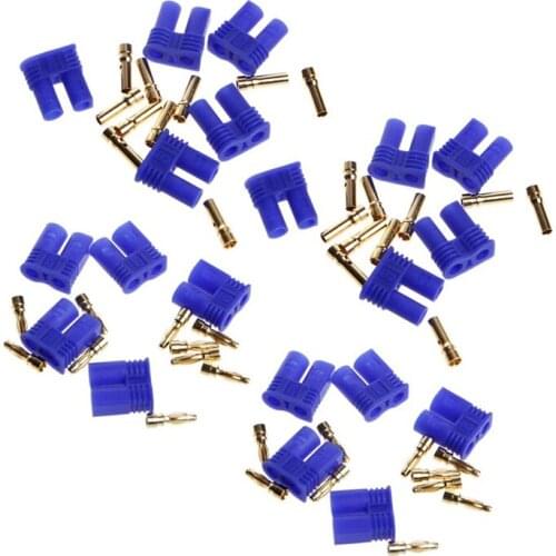 5set/lot EC3 3mm/EC5 5mm Male-Female Type Battery Connector Golden Battery Connector Bullet Plug