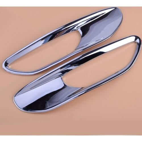 Beler Car Accessories Bezel Decoration Pprotector ABS Chrome Front Light Lamp Running Cover Trim Fit For Jeep Renegade 2015-2018