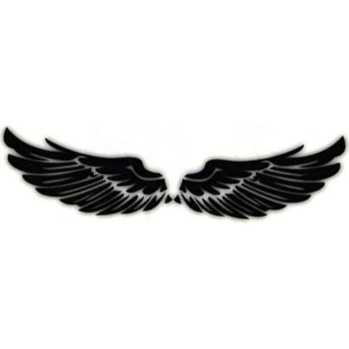 Car Stickers Angel Rear Wings Modified Car Stickers Wings PVC Body Stickers Decals Waterproof Sunscreen Black/white,40cm*20cm