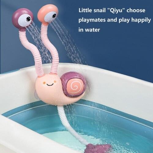 Electric Snail Water Spray Bath Toys For Kids Baby Bathroom Bathtub Faucet Shower Toys Strong Suction Cup Water Game