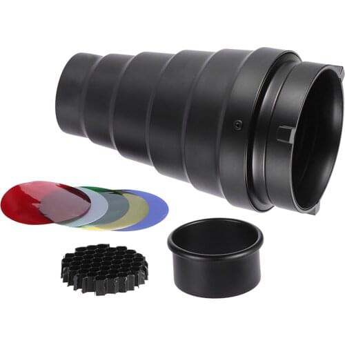 Aluminum Alloy Conical Snoot for Bowens Mount Strobe Photography Flash Light