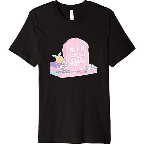 RIP Your Rules K-12 Top Pastel Rest in Peace Gravestone Premium T-Shirt 2019 Fashion 100% Cotton Slim Fit Top