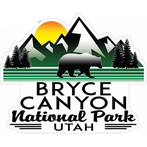 Bryce Canyon National Park Cartoon Car Stickers Cover Scratches Sunscreen Waterproof Vinyl JDM Bumper Trunk Truck RV Graphics