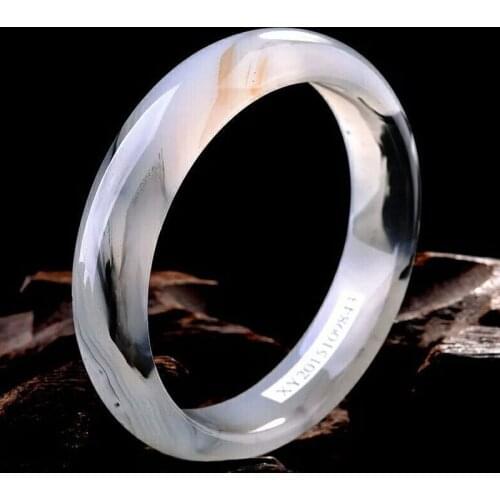 Jade Bracelet Natural Jadeite Jewellery Hand-Carved Round Bangle Fashion Accessories Gifts for Women Men Charm Bracelets