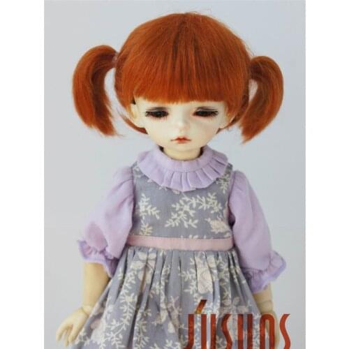 JD203 1/6 1/4 1/3 Fashion BJD mohair wigs YOSD MSD SD Twin Pony tail doll hair for size 6-7inc 7-8inch 8-9inch doll accessories