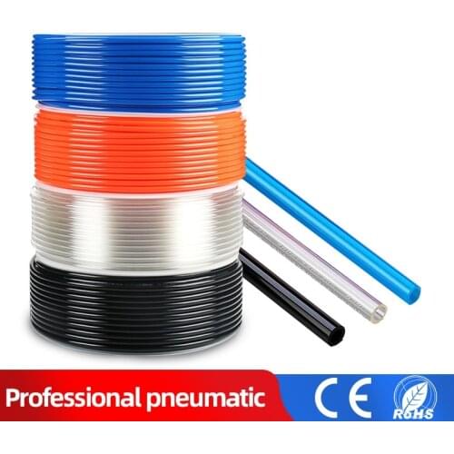 1M Air Tubing Pneumatic Pipe Tube Hose 10mm OD 6.5mm ID 8mmx5mm 6mm x 4mm 2.5mm 12x8mm Transparent Blue Red PU Air Gas Pipe Hose