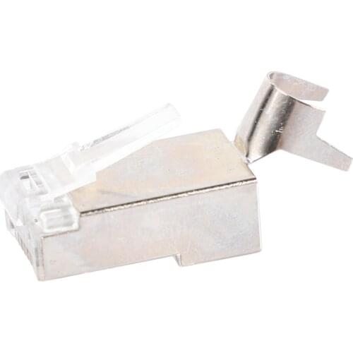 Rj45 Connector Rj 45 Ethernet Cable Plug Cat7 Cat6A 8P8C Stp Shielded Cat 7 Network Terminals 1.3Mm 50Pcs