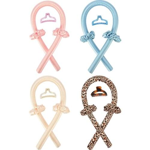 Hair Rollers Self Grip Hair Curlers Lazy Curler Silk Curling Ribbon Hair Roller Heatless Curling Rod Headband Hair Styling Tools