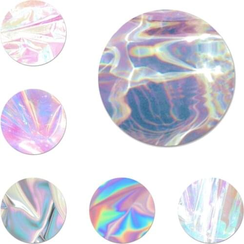 Pink Glitter holographic aesthetic Art Icons Pins Badge Decoration Brooches Metal Badges For Backpack Decoration 58mm