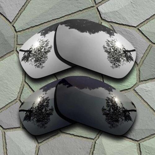 Grey Black&Chrome Sunglasses Polarized Replacement Lenses for Oakley Jawbone