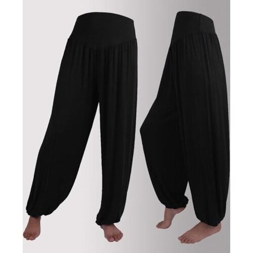 Women Modal Cotton Dance Harem Pants High Waist Casual Loose Bloomer Trousers Slimming Soft Wide Leg Sports Yoga Pants