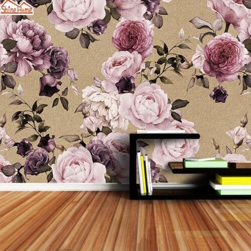 Top 3d Glitter Mural Photo Wallpaper for Living Room Kids Wall Papers Home Decor Art Rose Peony Floral Wallpapers TV Background