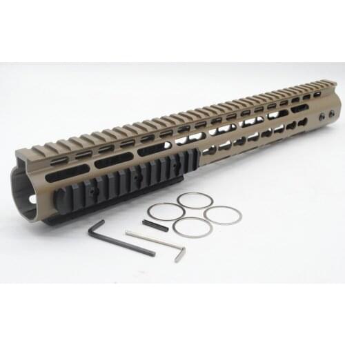 TriRock 15 inch Length Key Mod Handguard Free Float Rail Mounting System + Weaver/Picatinny Rail Sections
