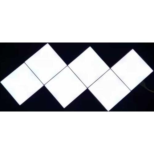 Smart Assembly Rectangle Quantum Lights by Remote Control Music Sync Dimmable DIY Colors Changing Lamp for Home Kitchen TV Party