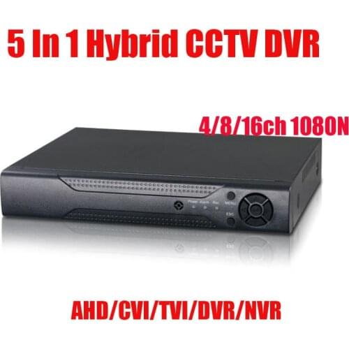 5 IN 1 DVR 4Ch 8Ch 16Ch 1080N AHD CVI TVI CVBS NVR Security CCTV DVR NVR HVR Hybrid Onvif Max 6TB 1* SATA interface