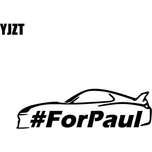 YJZT 16.5CM*4.8CM # FORPAUL Fashion Vinyl Decal Car Sticker Black/Silver Car-styling Accessories C11-0499