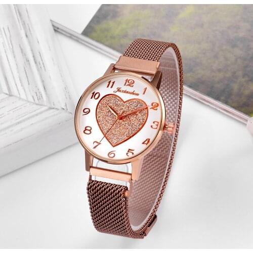 Women Watches Luxury Brand Love Magnet Watch Buckle Fashion Casual Female Wristwatch Roman Numeral Simple Bracelet Clocks reloj
