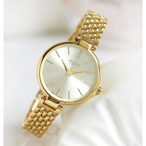 New Thin Lady Womens Watch Japan Quartz Hours Fine Fashion Dress Bracelet Stainless Steel Band Girls Birthday Gift Julius Box