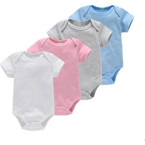 1/3pcs Baby Clothes White Bodysuit Boy Girl Short Sleeves onesies Cotton Overalls Baby Newborn Wrapover Bodysuit 0-24 months 5z