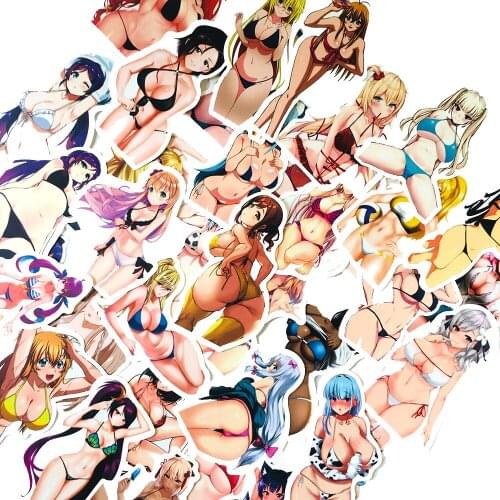 10/30/50/100PCS Anime Sexy Bikini Beauty Skateboard Graffiti Laptop Luggage Bicycle Guitar Waterproof Toy Wholesale