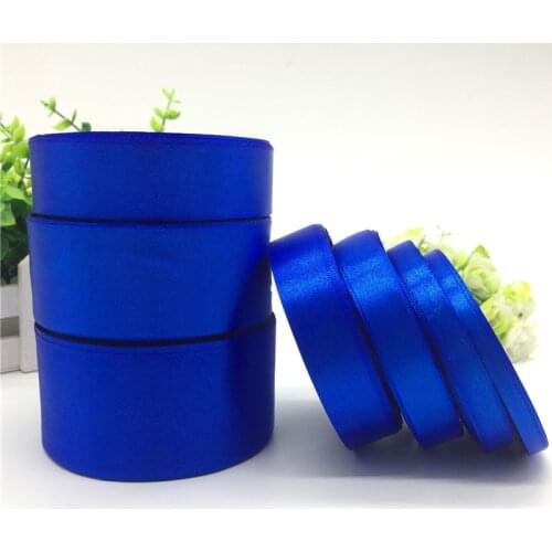 25 Yards 6 10 15 20 25 38 50mm Blue Silk Satin Ribbon For Wedding Party Decoration Invitation Card Gift Wrapping Christmas