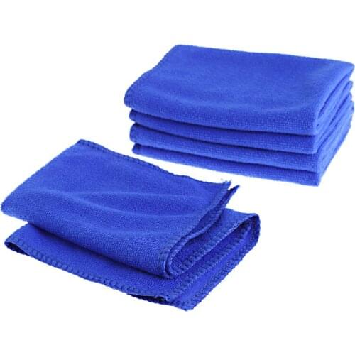 5 Pcs Soft Absorbent Wash Cloth Car Auto Care Microfiber Cleaning Towels